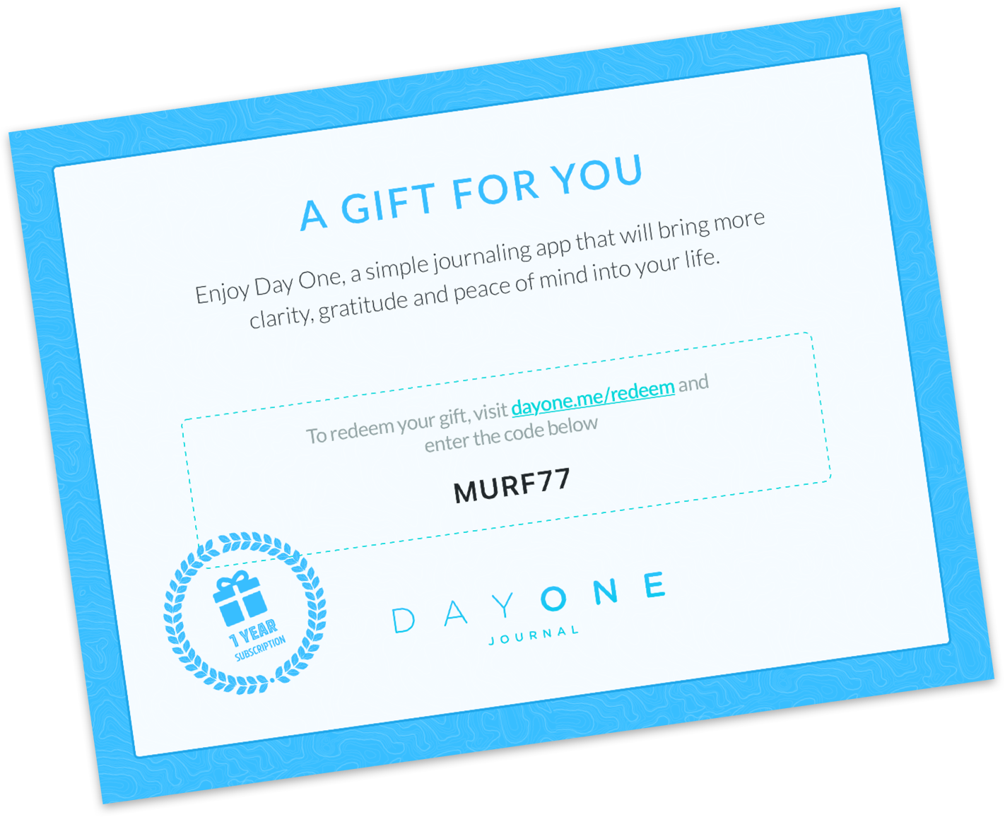 Give the Gift of Day One